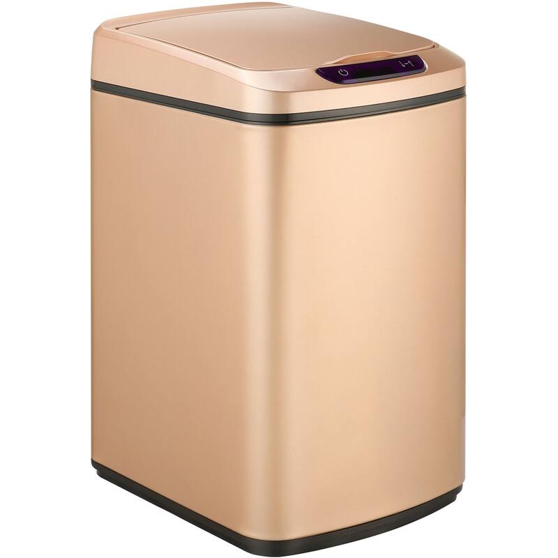 Hanover 12-Liter / 3.2-Gallon Trash Can with Sensor Lid in Rose Gold