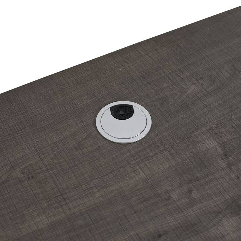24" Single Vanity In Gray Oak Finish With Solid Surface Resin White Sink