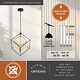 preview thumbnail 4 of 9, Anson 1L Integrated LED Geometric Matte Black and Gold Contemporary Pendant Light - 23.5-in W x 26-in H x 20.25-in D