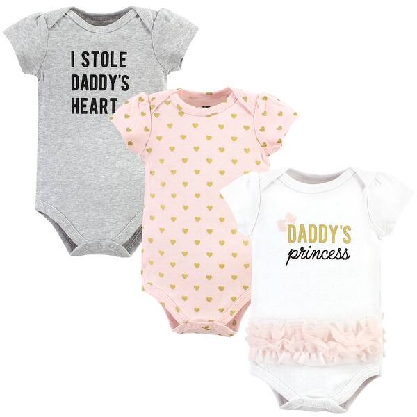 slide 1 of 1, Hudson Baby Infant Girl Cotton Bodysuits, Daddys Princess Tutu 18-24 Months - DaddyS Princess Tutu