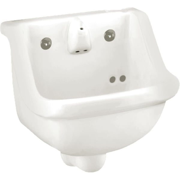 American Standard 0421.018 Prison 14" Wall Mounted Porcelain Bathroom Sink - White