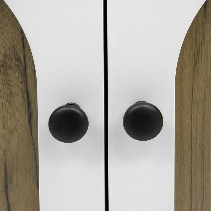 Modern Hall Tree, Multi-Functional Wardrobe with Shoe Rack & Hooks - Sturdy MDF Entryway Closet Organizer