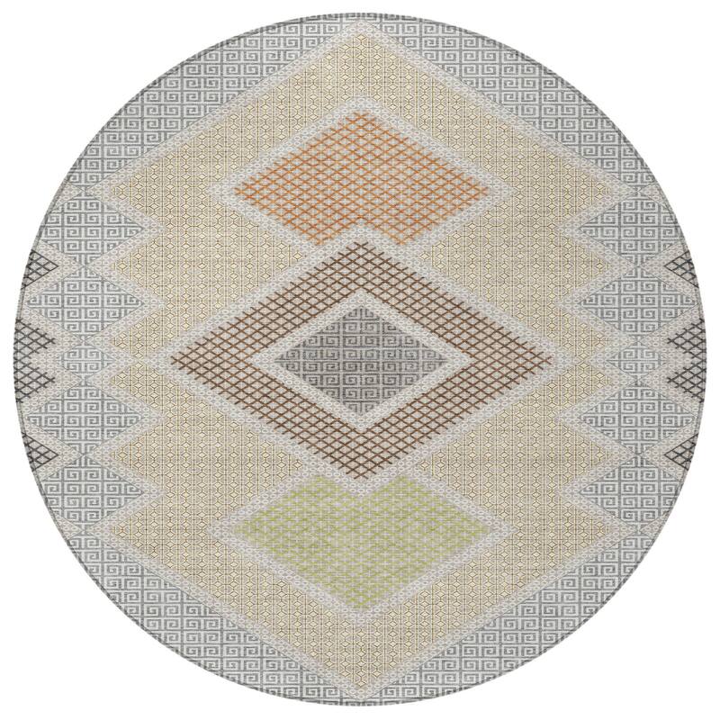 HomeRoots Geometric Transitional Rectangle Outdoor Rug