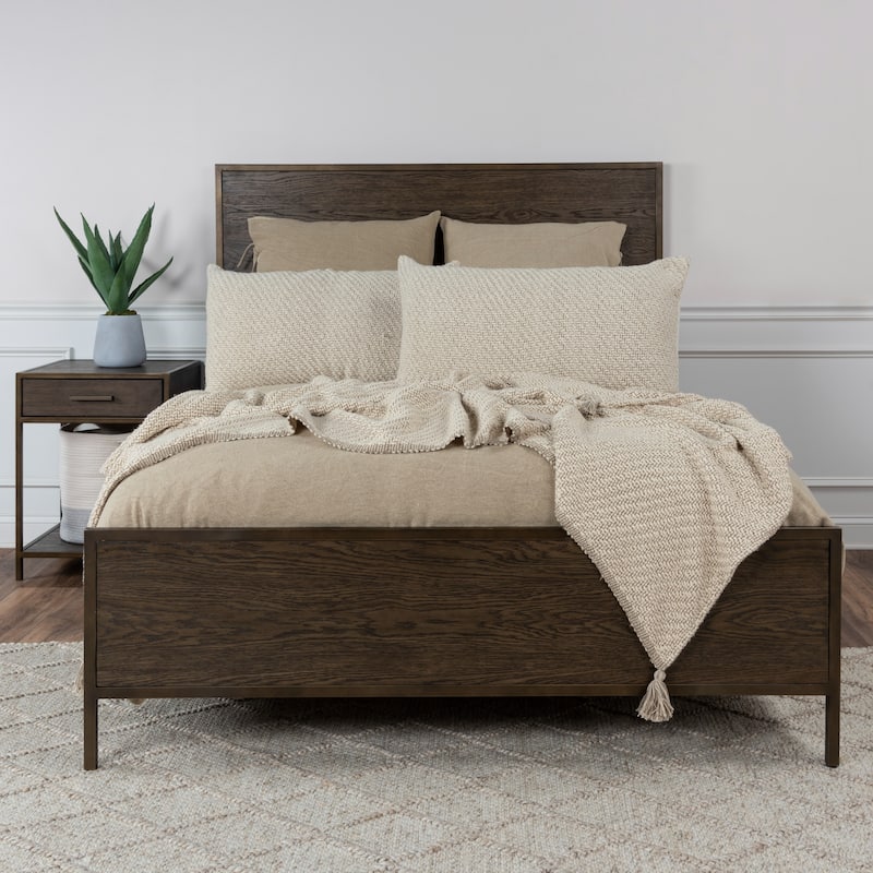Donny Osmond Hand Loomed Wedding Blanket in Taupe, 3 Piece Set