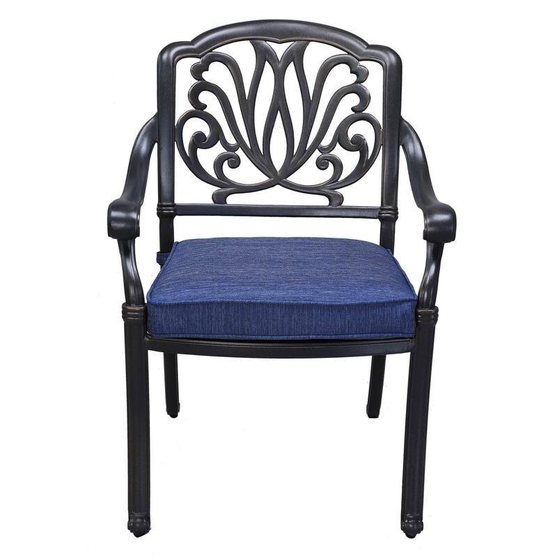 Saybrook Powder-coated Aluminum Arm Chair with Cushion, Set of 2