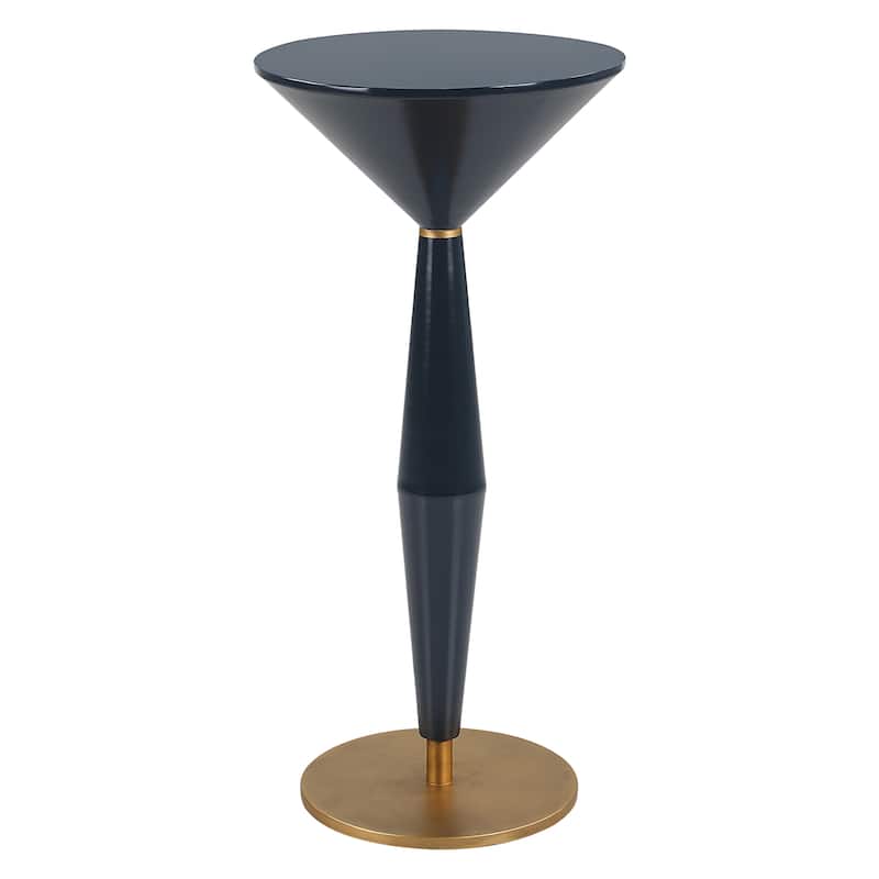 Uttermost Luster Navy Blue Accent Table - 11.75"W x 25.5"H x 11.75"D
