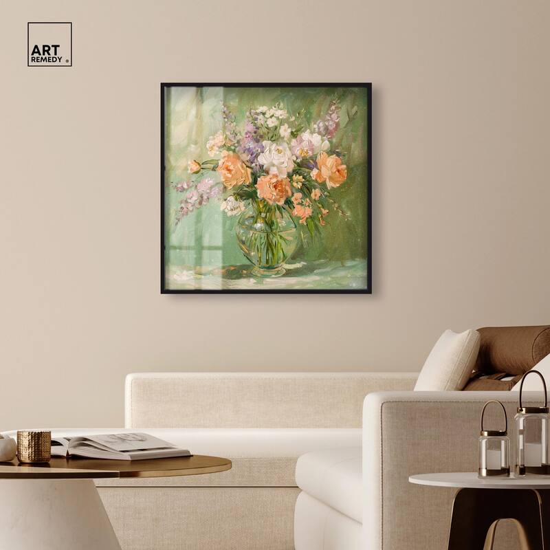 Vase and Greenery Shadowbox by Art Remedy