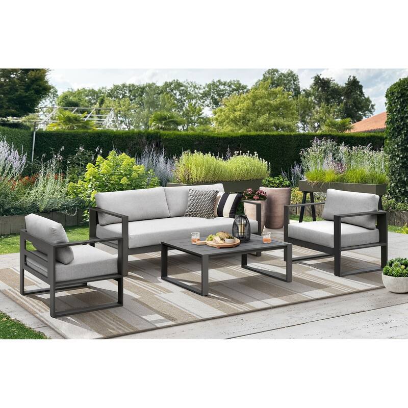 Navarro Outdoor Seating Set, Mocha