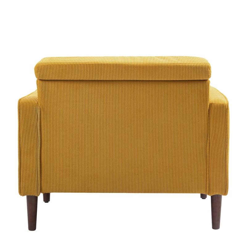 2 Set Modern Wide Armchair Corduroy Accent Chairs