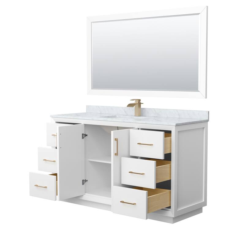 Wyndham Collection WCF414160S-NAT-UNSM58 Strada 60" Free Standing
