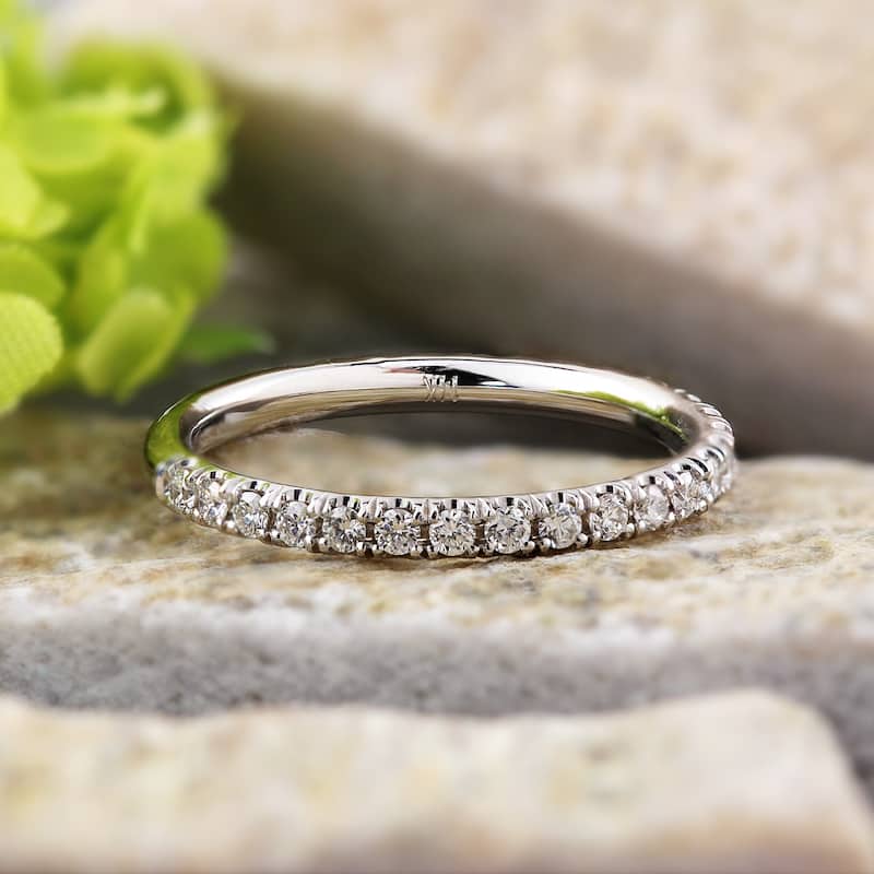 Auriya 2/5ctw Round Diamond Wedding Band 14k Gold