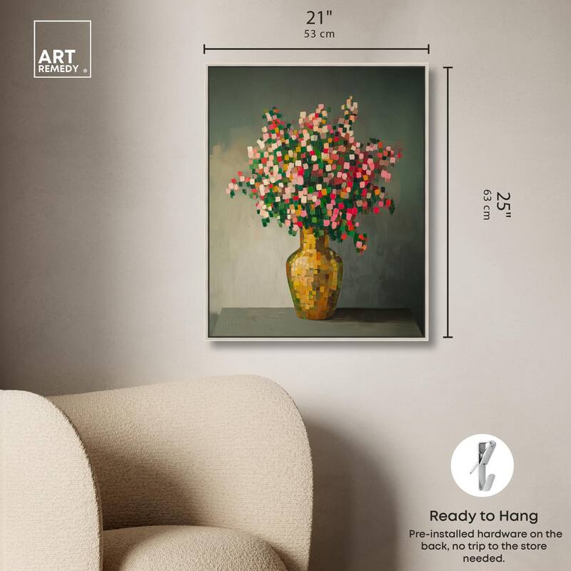 Pixel Bloom I Canvas by Art Remedy