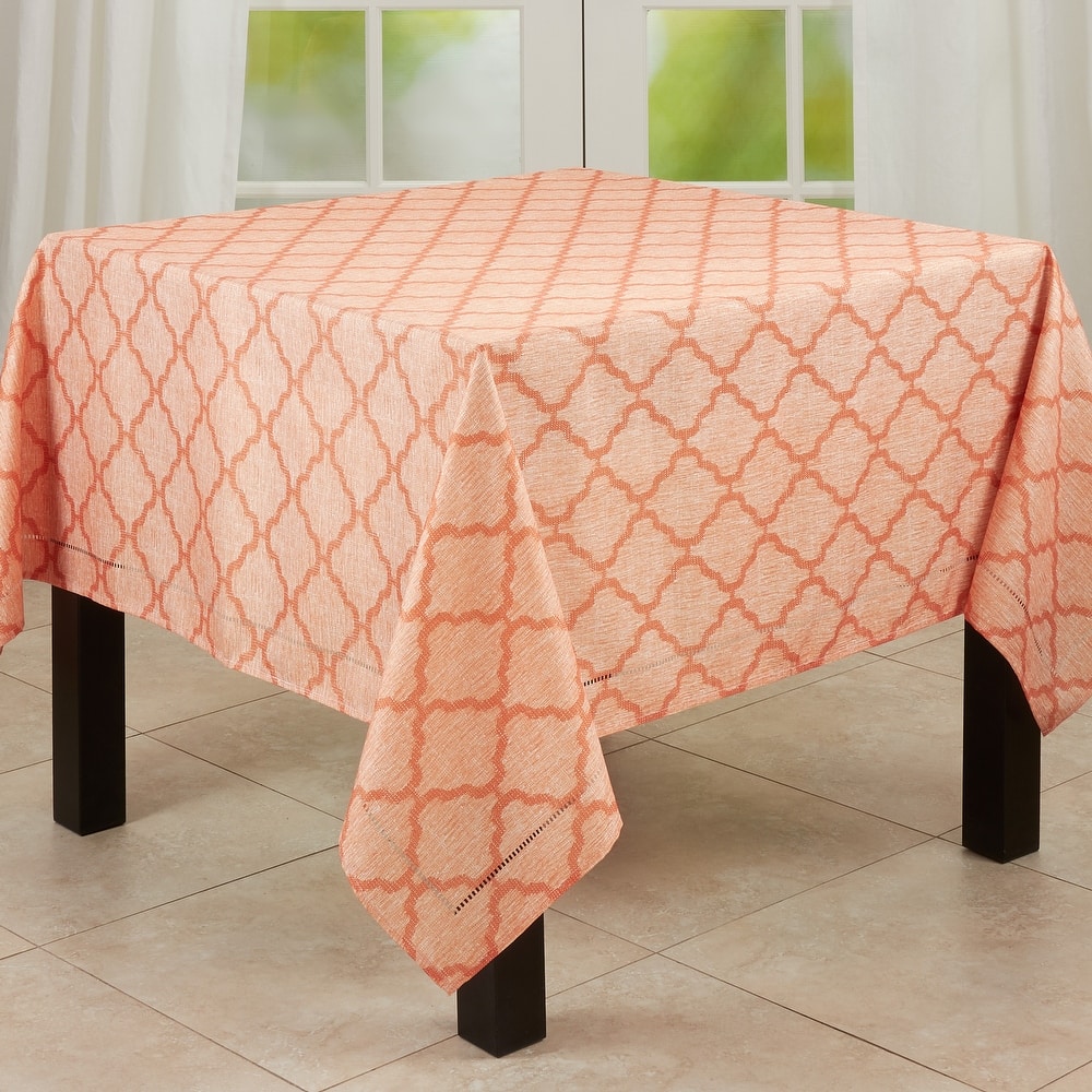 Tablecloth With Laser-Cut Hemstitch Design