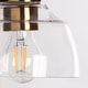 preview thumbnail 7 of 20, Modern 3-Light Gold Bathroom Vanity Light Dome Clear Glass Wall Sconces