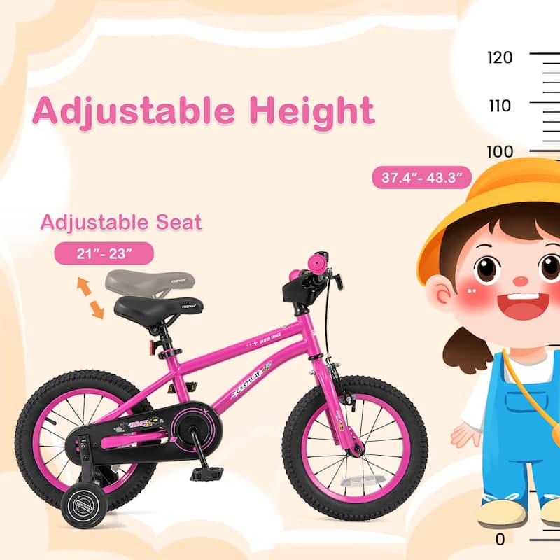 Costway 14/16/18-Inch Kid’s Bike for 4-7 Years Old with Adjustable - See Details