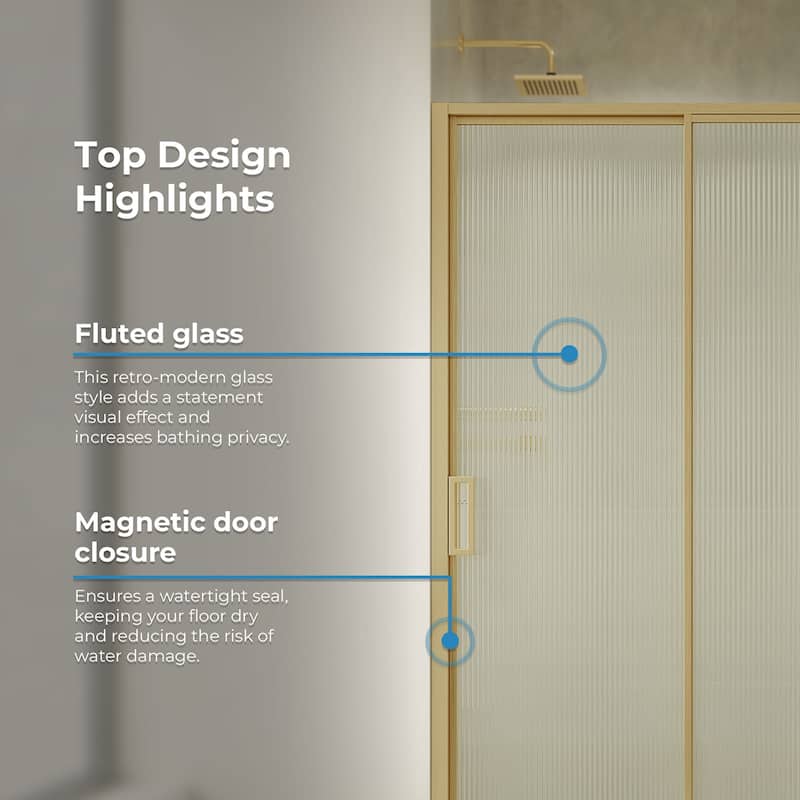 Stanford Sliding Clear Alcove Shower Door