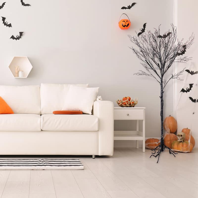 National Tree Company Halloween Artificial Tree Decoration, Black, Leafless, Includes Stand, 68 Inches