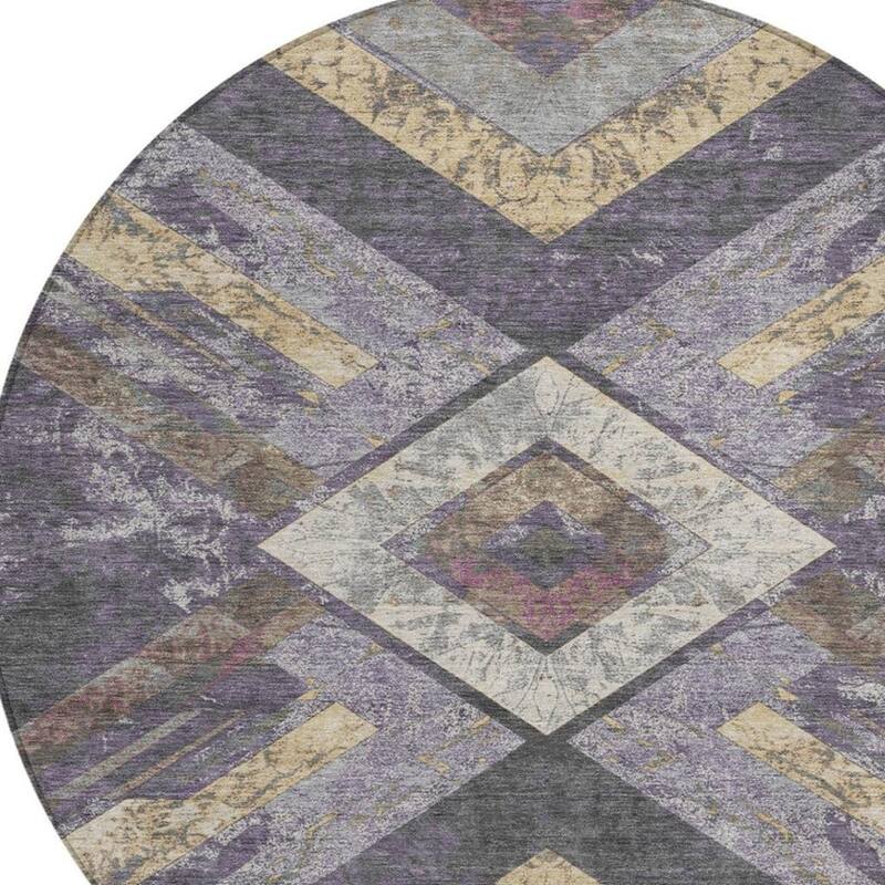 HomeRoots Geometric Transitional Rectangle Outdoor Rug