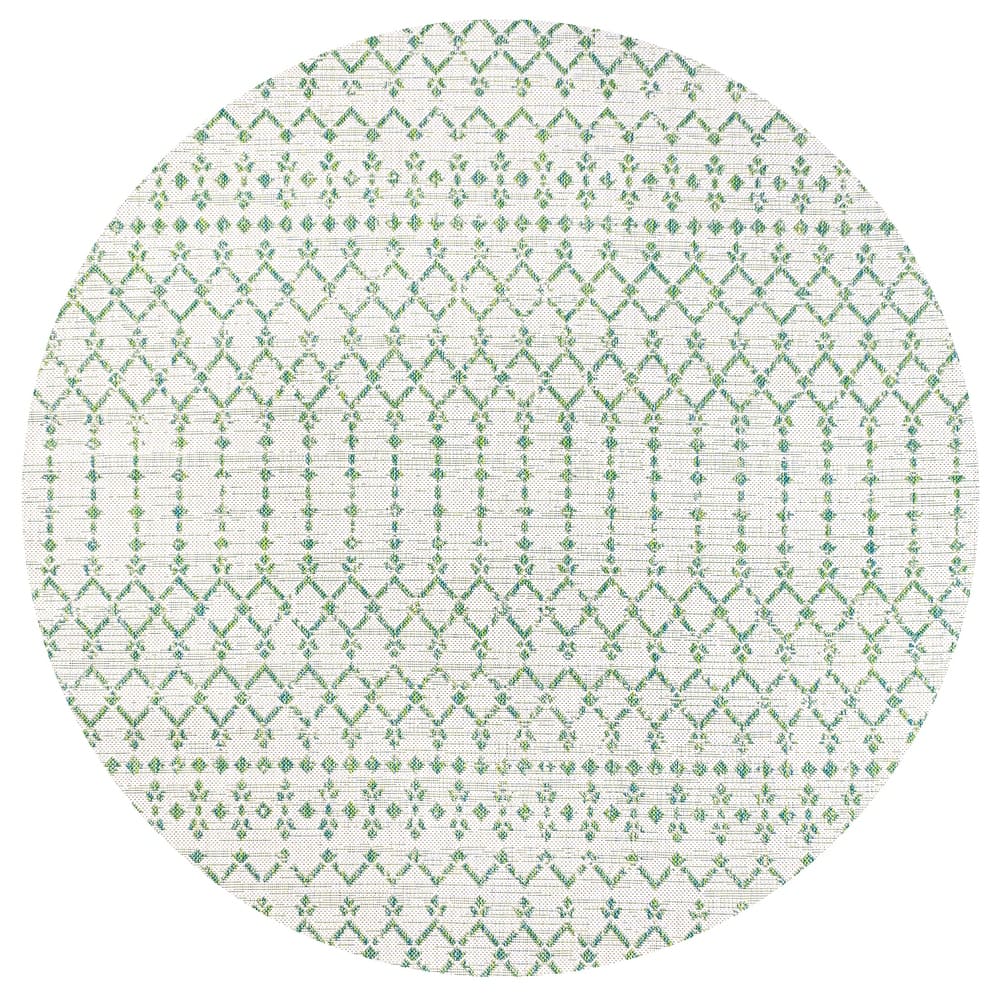 JONATHAN Y Trebol Moroccan Geometric Textured Weave Indoor/Outdoor Area Rug