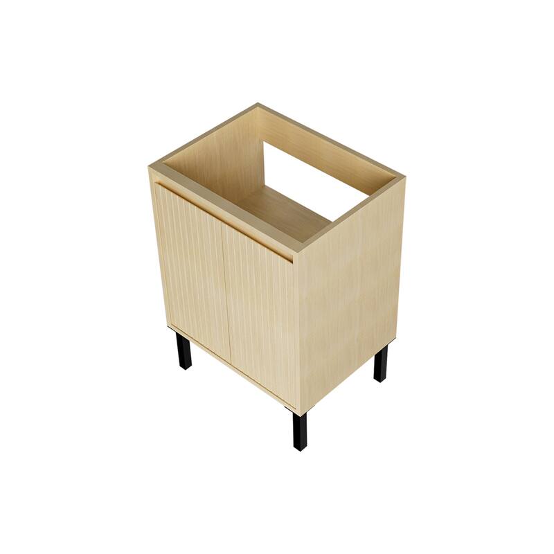 GDFStudio - Niall Modern Mid-Century Freestanding Bathroom Vanity with Soft Close Doors & Large Storage Spaces, WITHOUT Sink