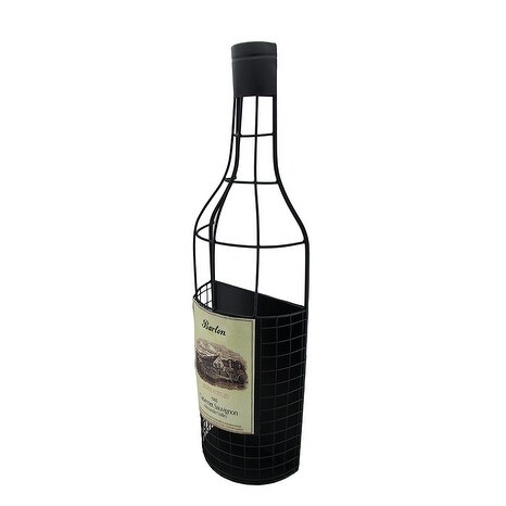 Shop Wine Bottle Shaped Wall Mounted Metal Wine Cork Holder 29 X
