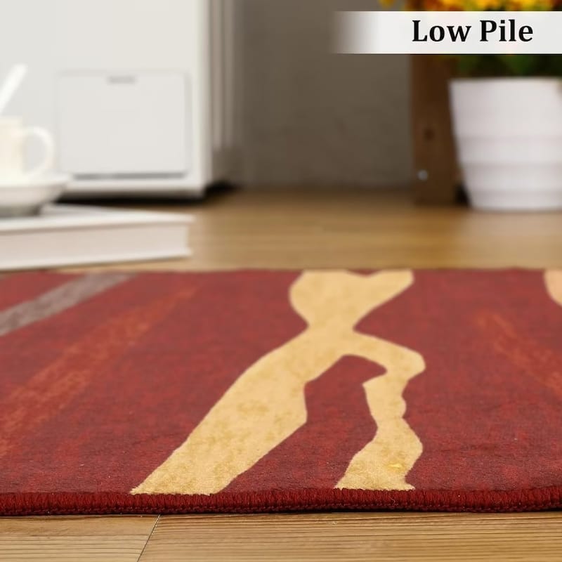 Garvee Modern Abstract Area Rug Colorful Throw Carpet