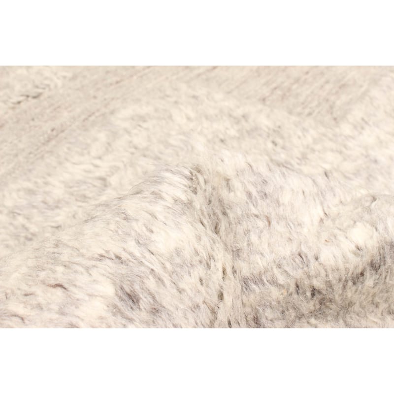 ECARPETGALLERY Hand-knotted Tangier Light Grey Wool Rug - 5'1 x 8'0