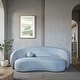 preview thumbnail 7 of 13, Furniture of America Nalei Modern 85-inch Chenille Sofa with Pillows Powder Blue