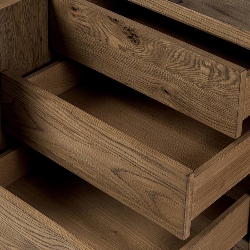 Marie Media Console-Smoked Black Oak Veneer