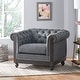 preview thumbnail 1 of 51, Castalia Chesterfield Tufted Club Chair by Christopher Knight Home - 39.00" L x 33.50" W x 28.00" H