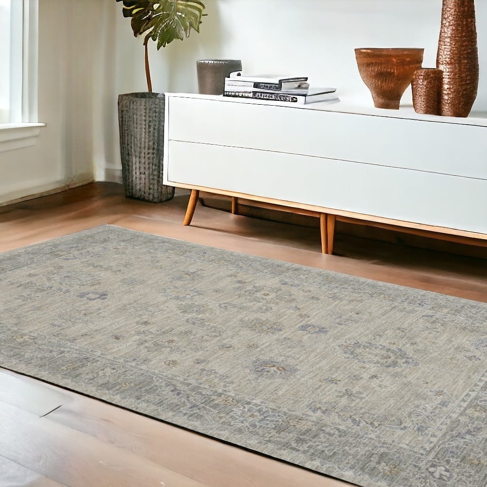 Power Loomed Floral Traditional Area Rug - 71' X '47' X '0.5