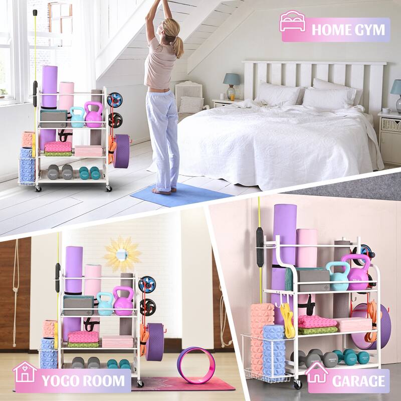 Yoga Mat Storage Racks,Home Gym Storage Rack, Workout Equipment Organizer