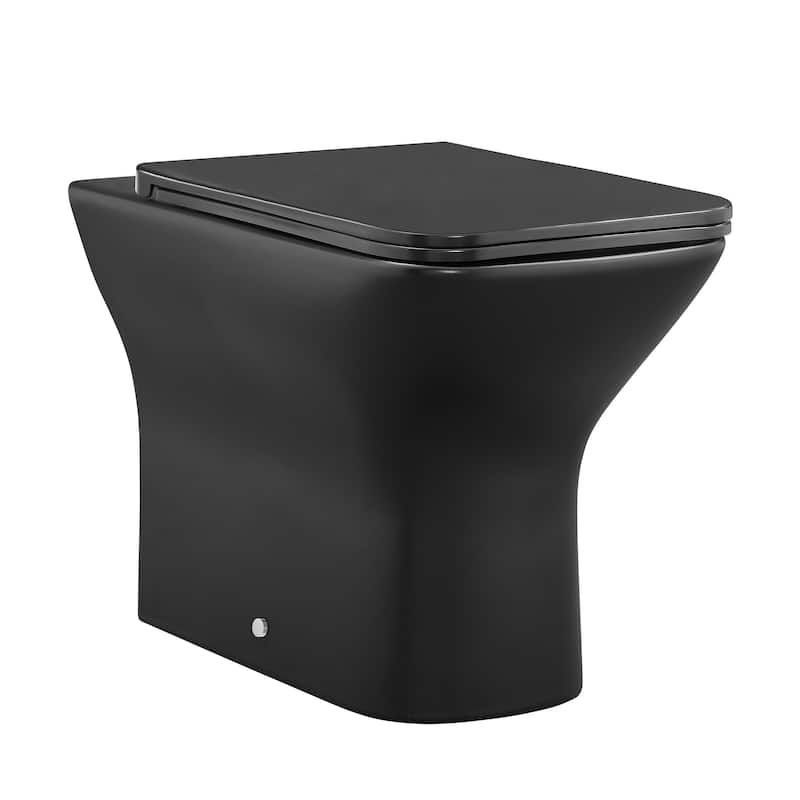 Carre Back To Wall Toilet 0.8/1.28 GPF - Black