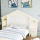 preview thumbnail 35 of 40, Wooden platform bed in house shape