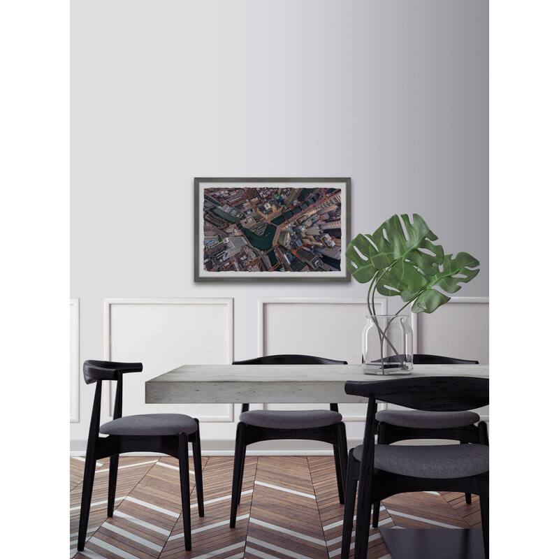 'Chicago Aerial' Framed Painting Print