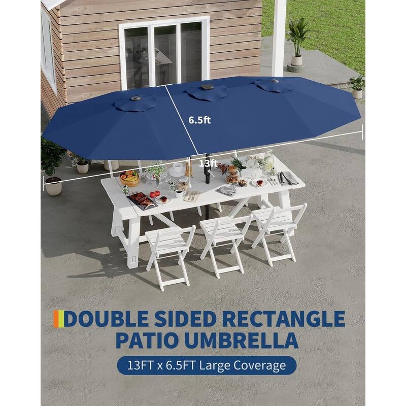 Coromose 13ft Large Patio Umbrella, for Pool Deck Garden Backyard