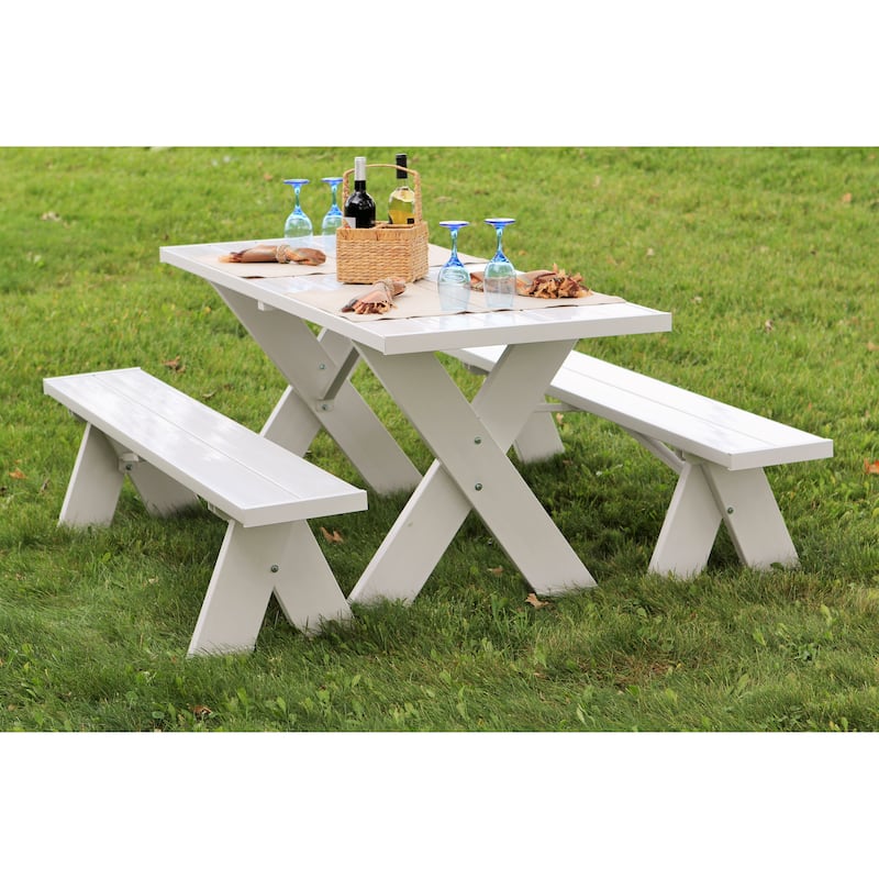 DuraTrel 6' Table with Unattached Benches - N/A