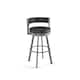 Option Charcoal Black Faux Leather / Glossy Grey Metal