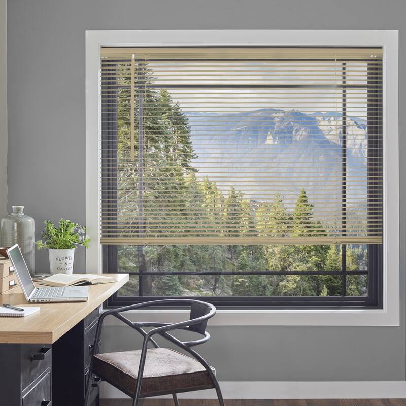CHICOLOGY Cordless 1-Inch Vinyl Mini Blinds, Room Darkening