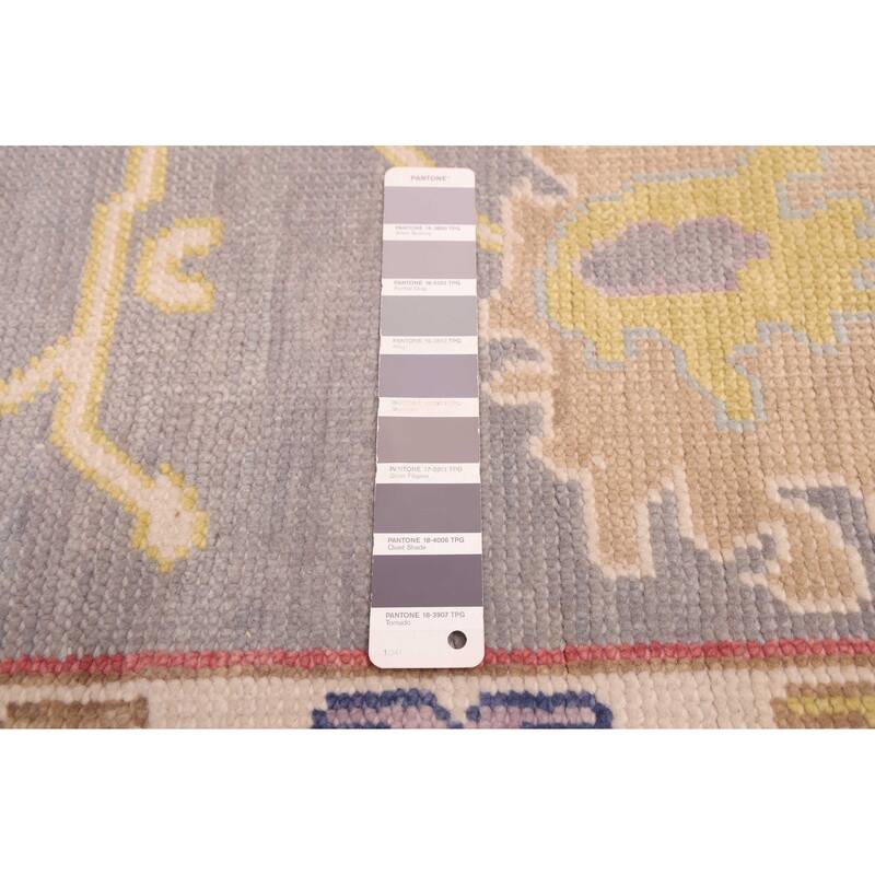 ECARPETGALLERY Hand-knotted Modern Oushak Grey Wool Rug - 7'9 x 10'1