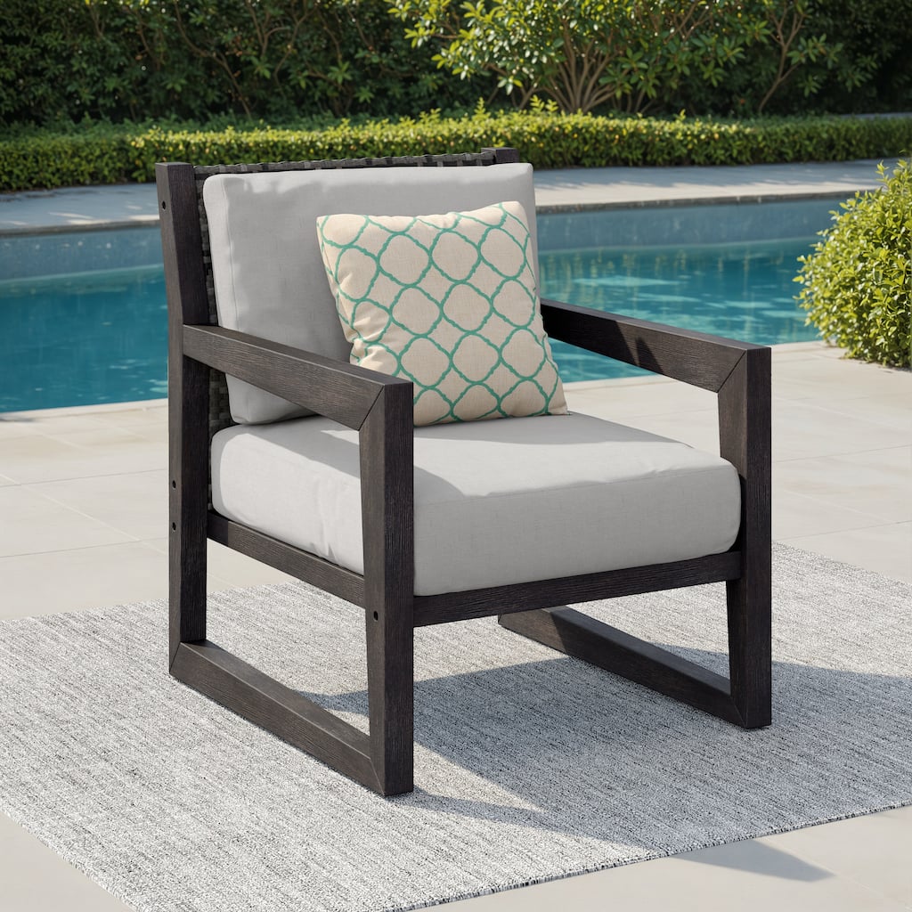 Corvus Augusta Patio Club Chair with Sunbrella Pillow