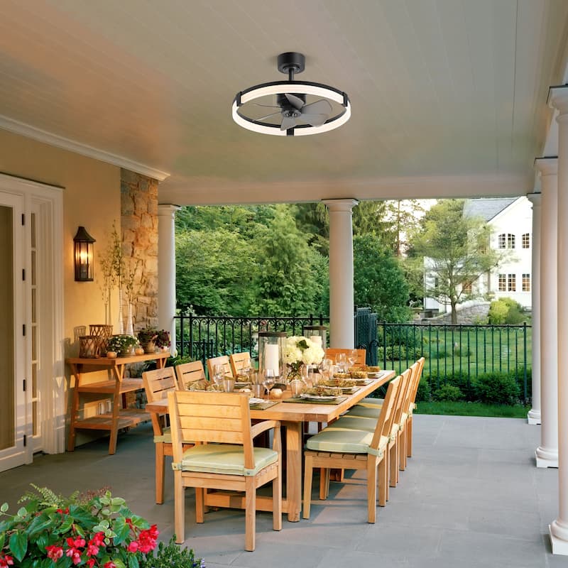 20"/23" Low Profile Dimmable Smart Ceiling Fan with Lights and Remote(6/7 ABS Blades)