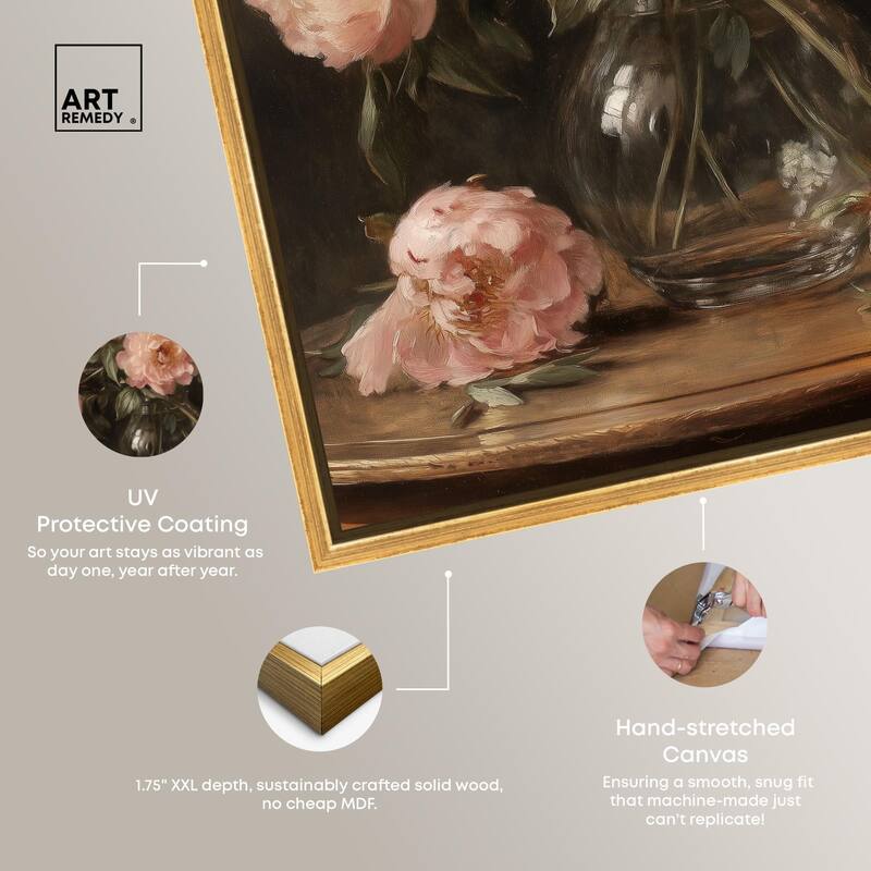 Vintage Velvet Vase Canvas by Art Remedy