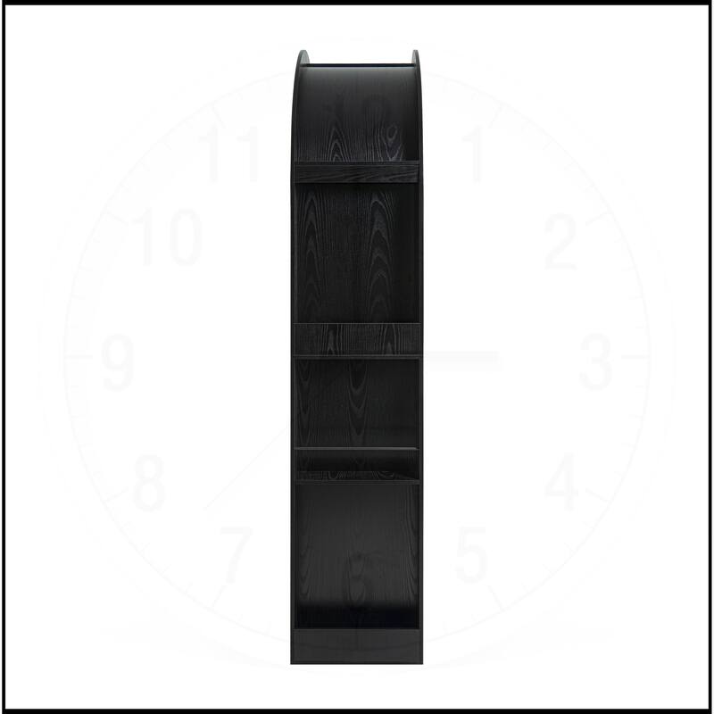 78.74" Tall 4-Tier Arched Bookcase with Open Display Storage