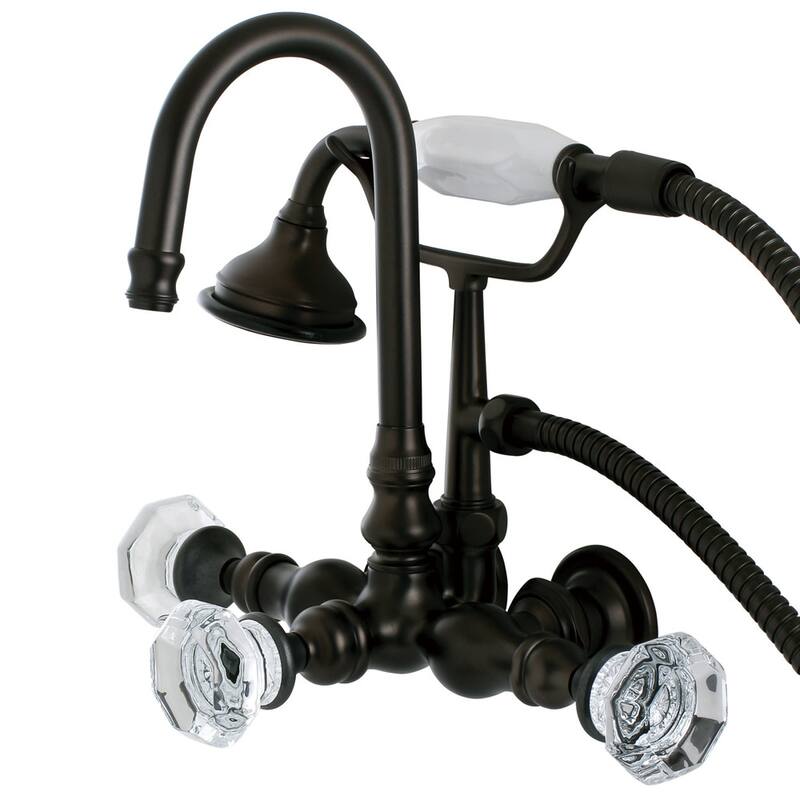 Kingston Brass Celebrity Wall Mounted Clawfoot Tub Filler Trim with - Oil Rubbed Bronze