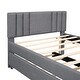 preview thumbnail 8 of 13, Full Size Upholstered Platform Bed with Trundle, Linen Upholstery, Tufted Headboard, Sturdy Frame
