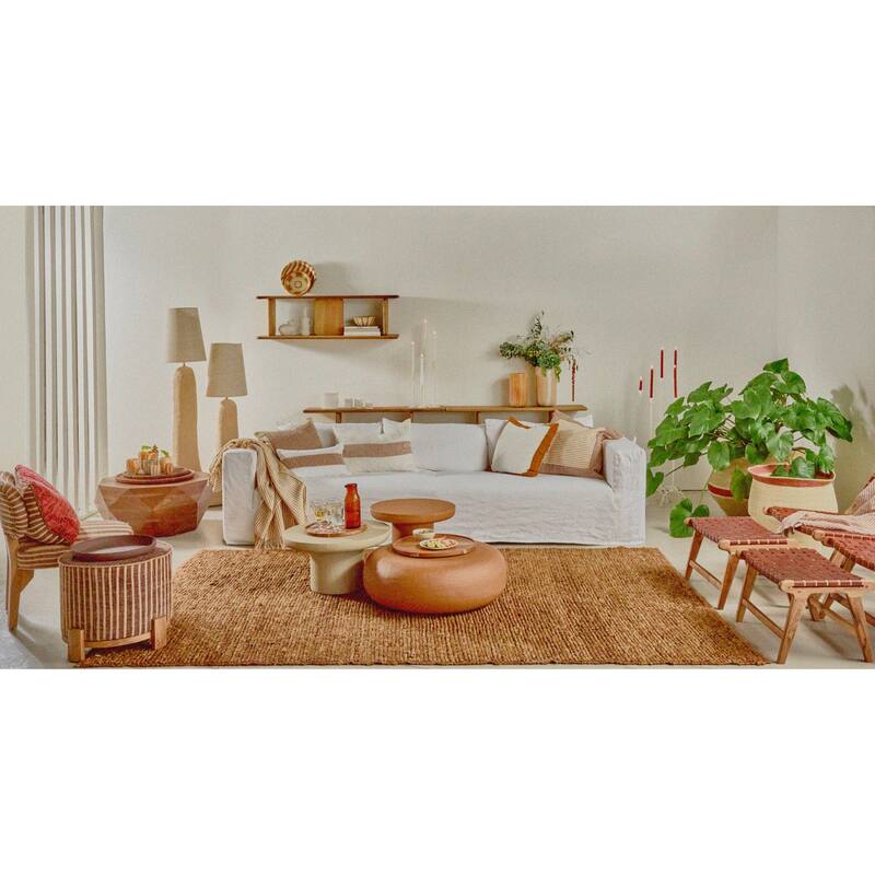 Matte Aluminum Jug Vase with 2 Handles - 10" - White