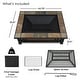 preview thumbnail 2 of 5, Hamilton Black Steel Fire Pit with Natural Slate Tile Top