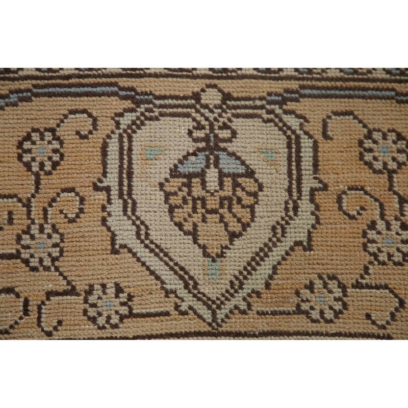 Geometric Tabriz Persian Vintage Area Rug Handmade Wool Carpet - 9'7" x 12'9"