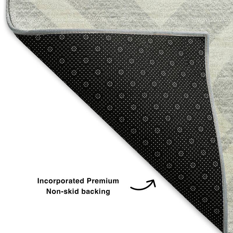 Premium Washable Super Soft Modern Medallions Mayfield Rug